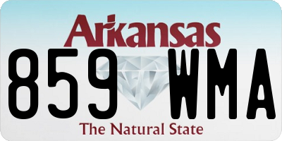 AR license plate 859WMA