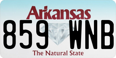 AR license plate 859WNB