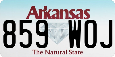 AR license plate 859WOJ