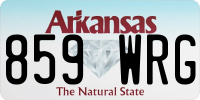 AR license plate 859WRG