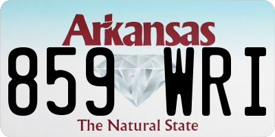AR license plate 859WRI
