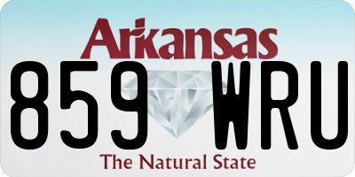 AR license plate 859WRU