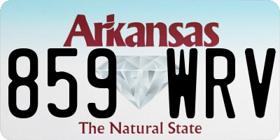 AR license plate 859WRV
