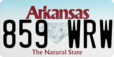 AR license plate 859WRW