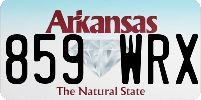 AR license plate 859WRX
