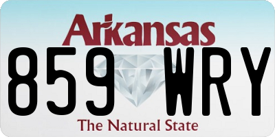 AR license plate 859WRY