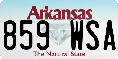AR license plate 859WSA