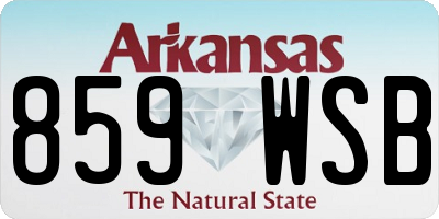 AR license plate 859WSB