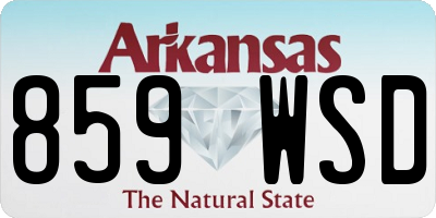 AR license plate 859WSD