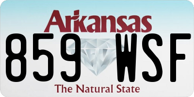AR license plate 859WSF