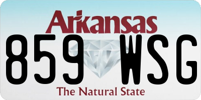 AR license plate 859WSG