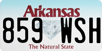 AR license plate 859WSH