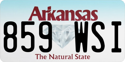 AR license plate 859WSI