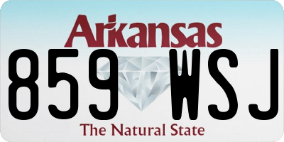AR license plate 859WSJ