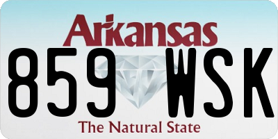 AR license plate 859WSK