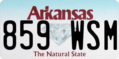 AR license plate 859WSM