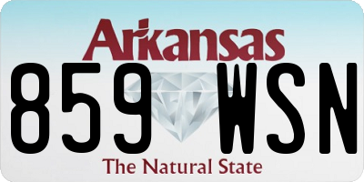 AR license plate 859WSN