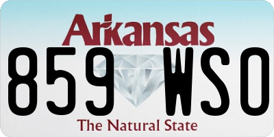 AR license plate 859WSO