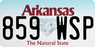 AR license plate 859WSP