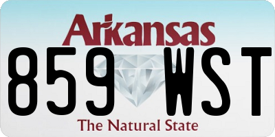 AR license plate 859WST