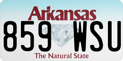 AR license plate 859WSU