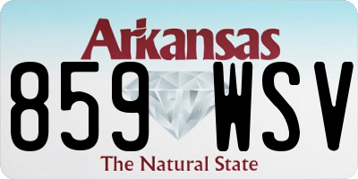 AR license plate 859WSV