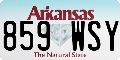 AR license plate 859WSY