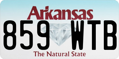 AR license plate 859WTB