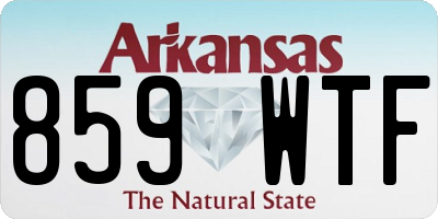 AR license plate 859WTF