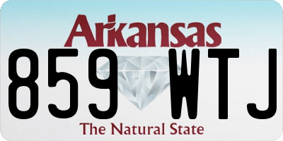 AR license plate 859WTJ