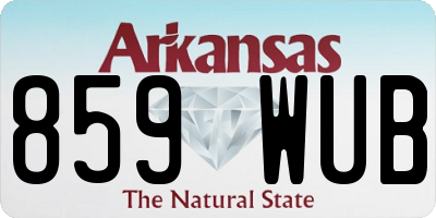 AR license plate 859WUB