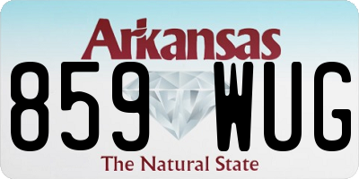 AR license plate 859WUG