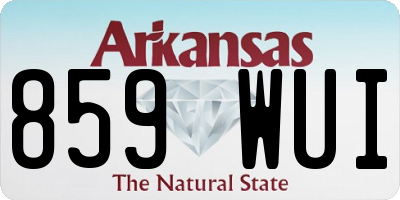 AR license plate 859WUI
