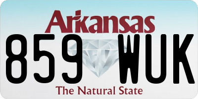 AR license plate 859WUK