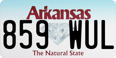 AR license plate 859WUL