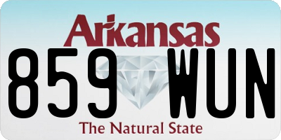 AR license plate 859WUN