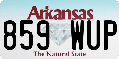 AR license plate 859WUP