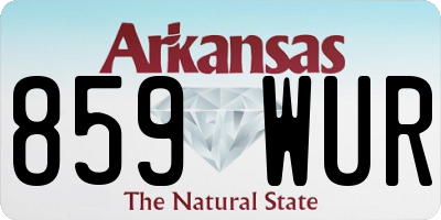 AR license plate 859WUR