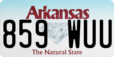 AR license plate 859WUU