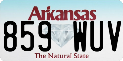 AR license plate 859WUV