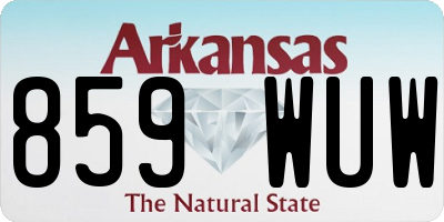 AR license plate 859WUW