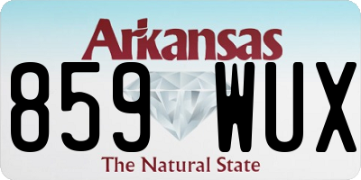 AR license plate 859WUX