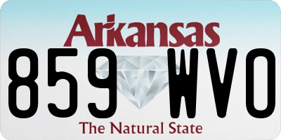 AR license plate 859WVO