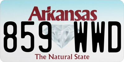 AR license plate 859WWD