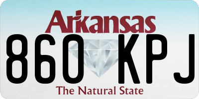 AR license plate 860KPJ