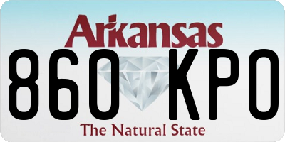 AR license plate 860KPO