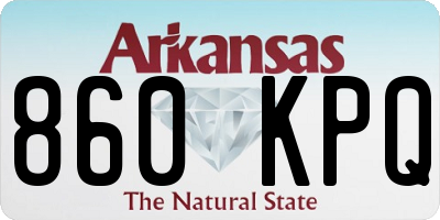 AR license plate 860KPQ