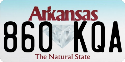 AR license plate 860KQA