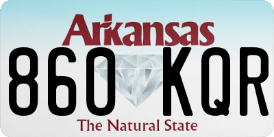 AR license plate 860KQR