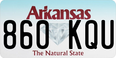 AR license plate 860KQU